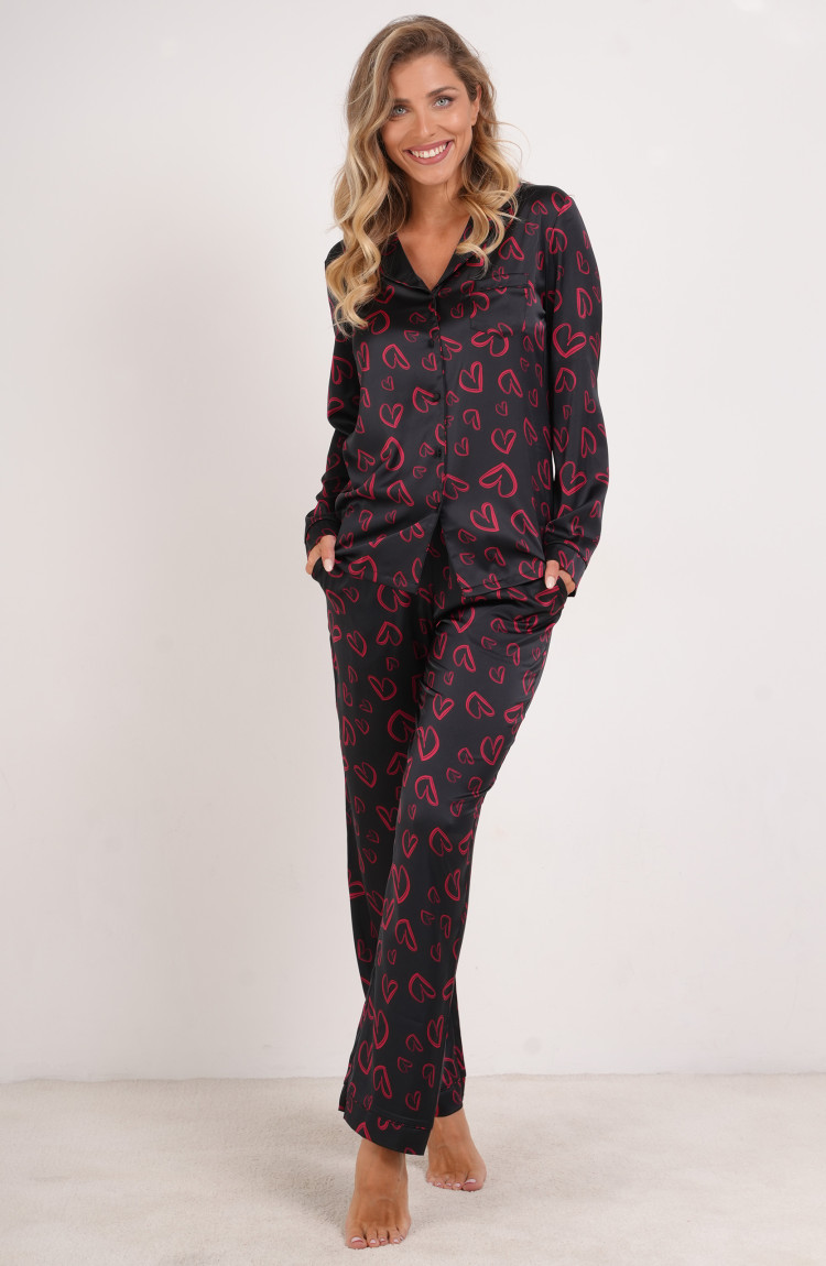 ΓΥΝΑΙΚΕΙΟ ΣΕΤ ΠΙΤΖΑΜΑ ΜΑΥΡΟ NIVES 189 NG-26