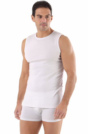 Ανδρική Αμάνικη Φανέλα/T-Shirt Λευκό ALBERTO