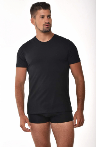 Ανδρική Κοντομάνικη Φανέλα/T- Shirt Μαύρο EMIL