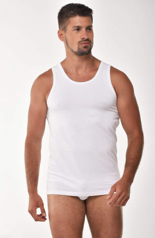 Ανδρική Αμάνικη Φανέλα/T-Shirt Λευκό VASCO